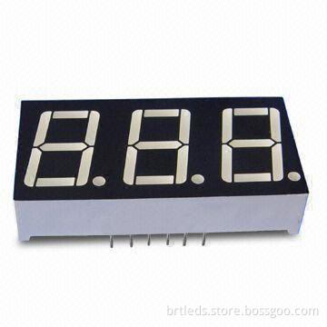 LED Numerical Display with Hyper Red Emitting color and 0.36-inch (7.14mm) Digit Height